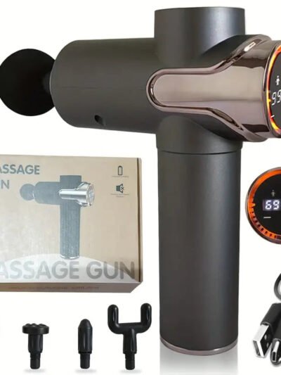 Professional Deep Tissue Massage Gun with 99-Speed LCD Display(Grey)